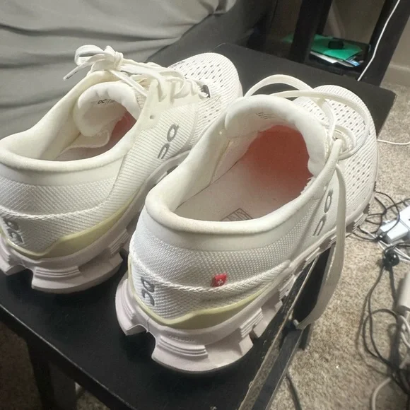 On Running Women's Sneakers in White and Cream - Picture 1 of 6